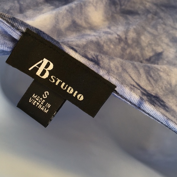 AB Studio Blue Tie Dye High Low Dress S - Picture 5 of 5